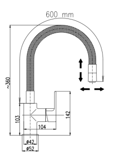 Смеситель для кухни Rav Slezak Colorado CO319.5/10CMATZ черный золото